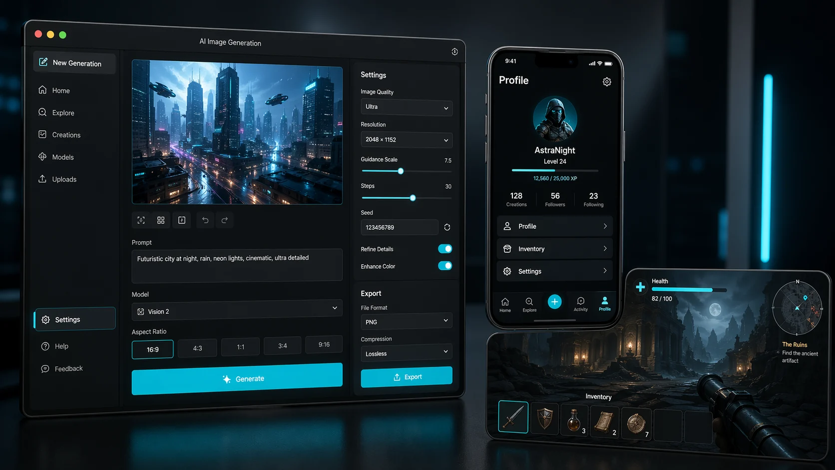 Screenshot-Grade UI